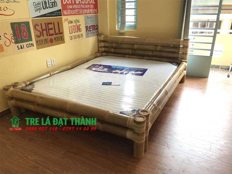 thi công giường tre trúc homestay