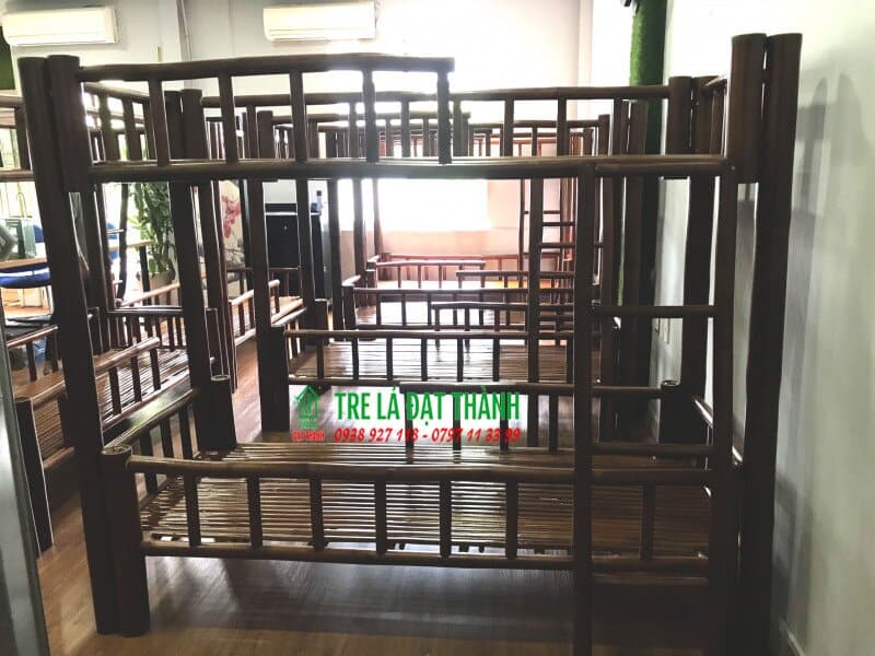 giường gỗ tre