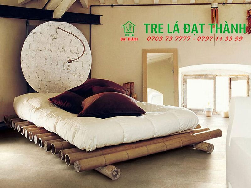 giường tre trúc