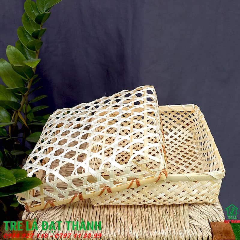 hộp qu&agrave; m&acirc;y tre đan