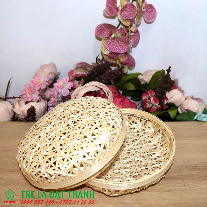 hộp qu&agrave; m&acirc;y tre đan