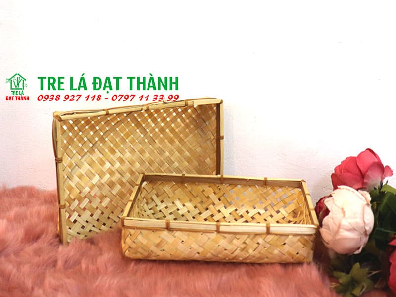 hộp qu&agrave; m&acirc;y tre đan HQMTD003