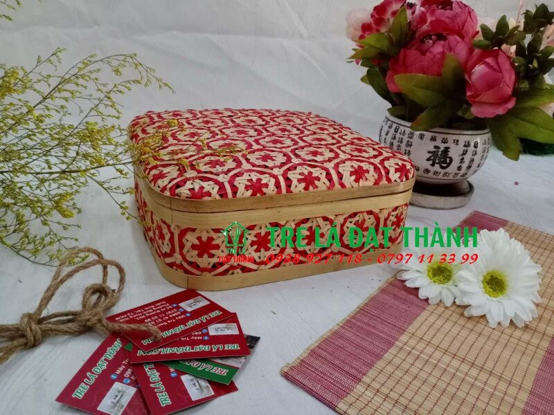 hộp quà mây tre đan HQMTD009