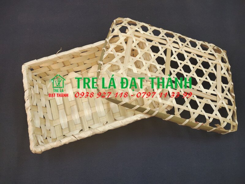 hộp qu&agrave; m&acirc;y tre đan HQMTD014