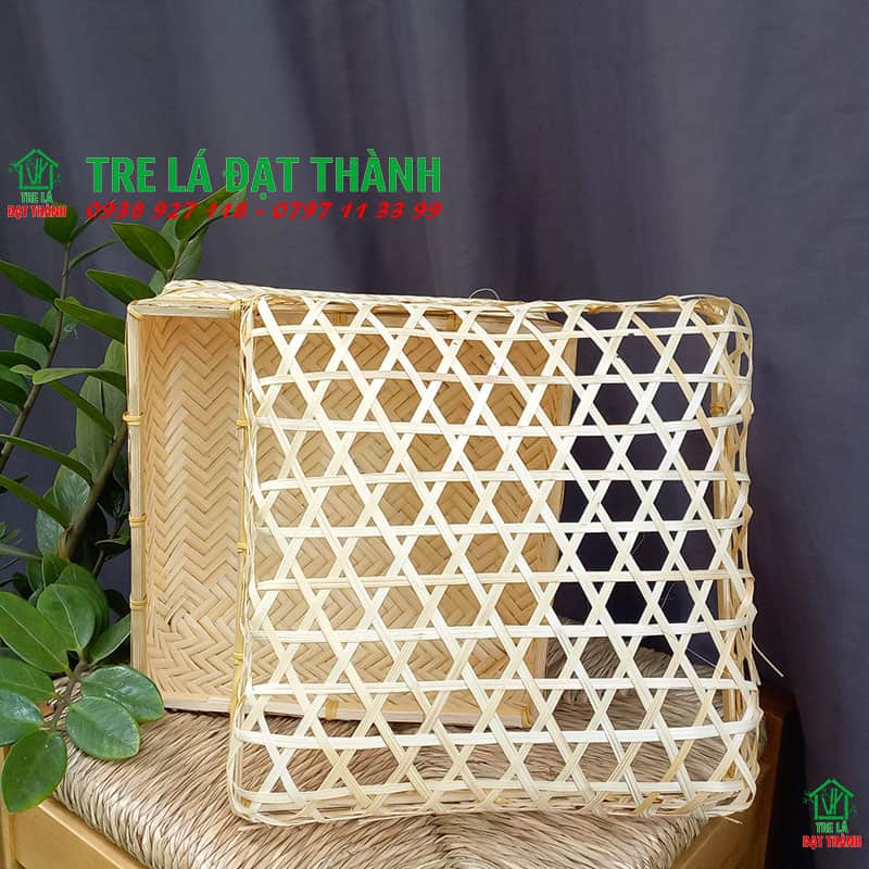 hộp qu&agrave; m&acirc;y tre đan HQMTD015