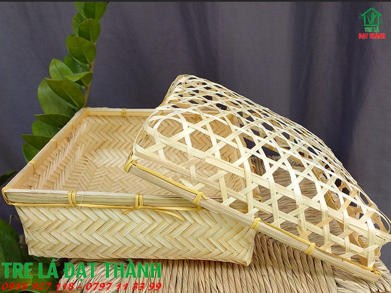 hộp qu&agrave; m&acirc;y tre đan HQMTD015