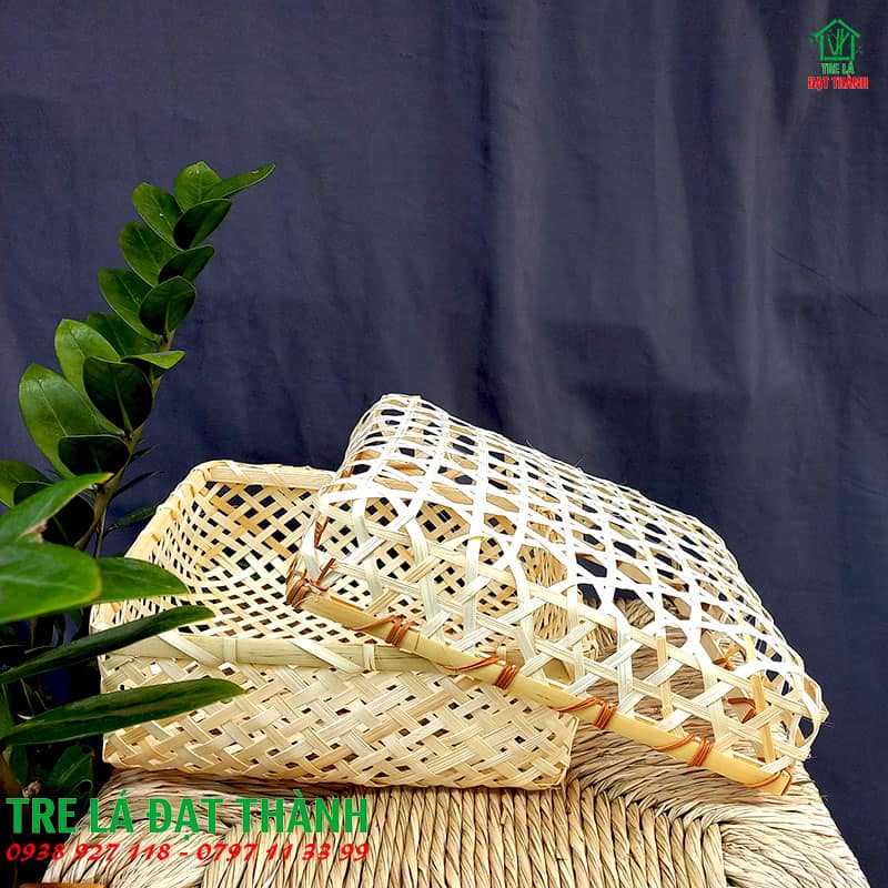 hộp qu&agrave; m&acirc;y tre đan HQMTD018