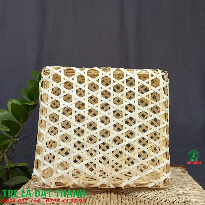 hộp qu&agrave; m&acirc;y tre đan HQMTD018