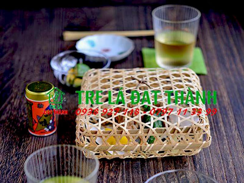 hộp qu&agrave; m&acirc;y tre đan HQMTD020