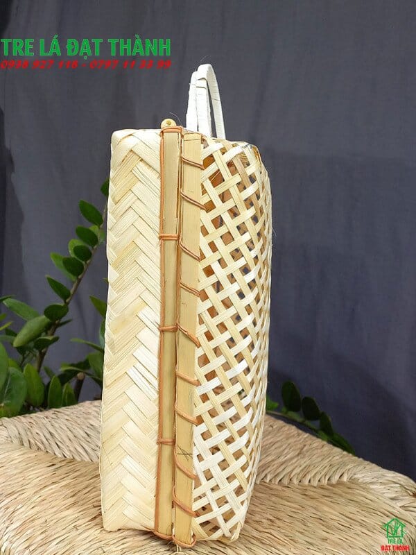 hộp qu&agrave; m&acirc;y tre đan HQMTD021