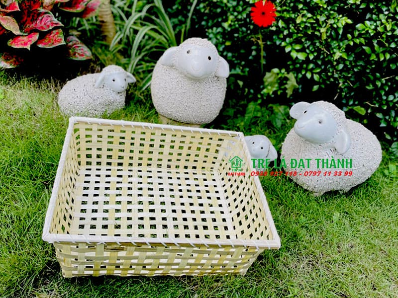 hộp qu&agrave; m&acirc;y tre đan HQMTD022
