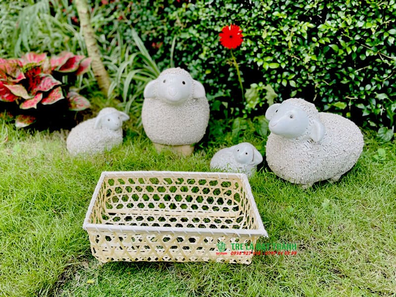 hộp qu&agrave; m&acirc;y tre đan HQMTD023