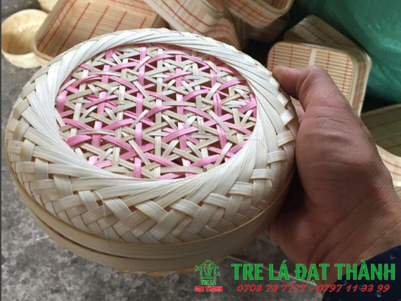 hộp qu&agrave; m&acirc;y tre đan HQMTD026