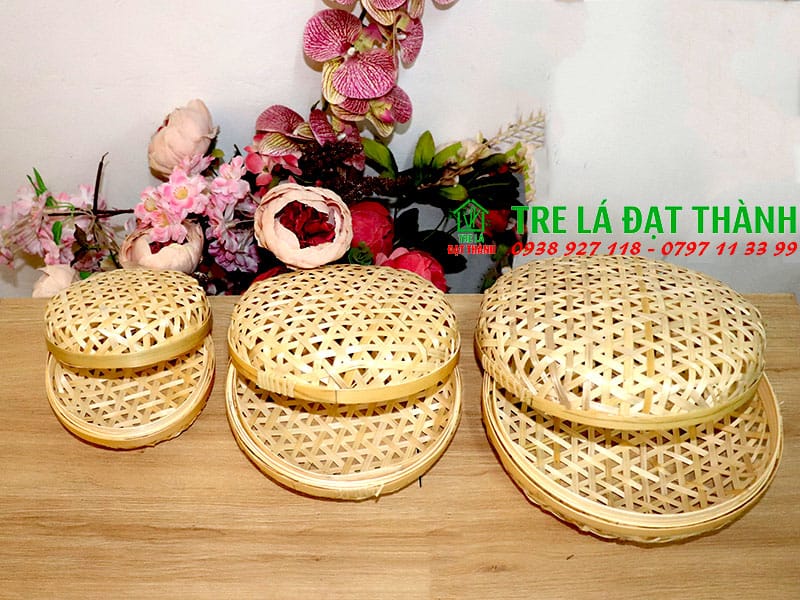 hộp qu&agrave; m&acirc;y tre đan HQMTD029