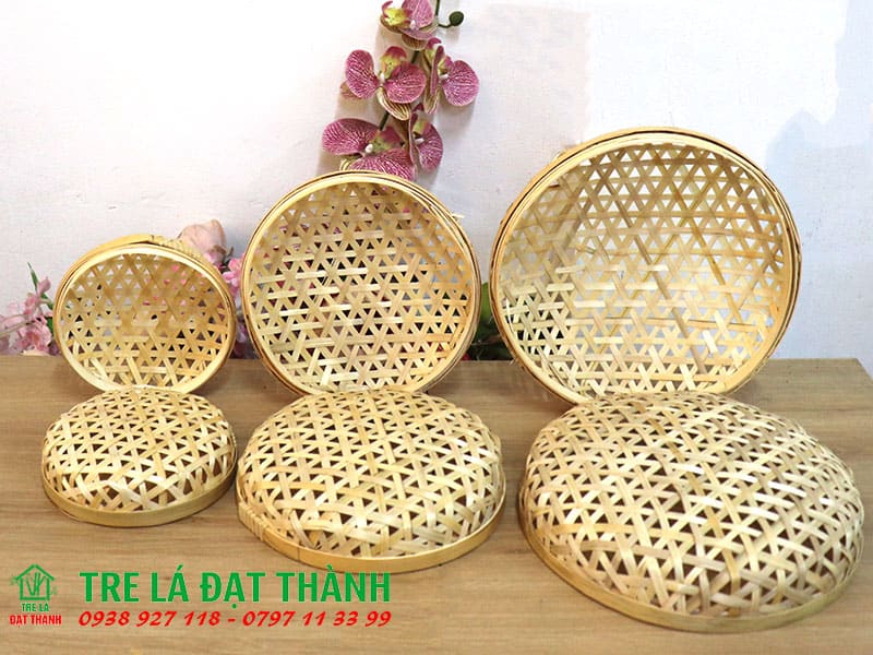 hộp qu&agrave; m&acirc;y tre đan HQMTD029