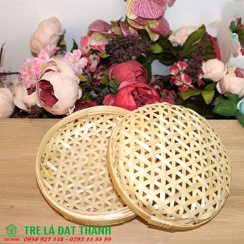 hộp qu&agrave; m&acirc;y tre đan HQMTD029