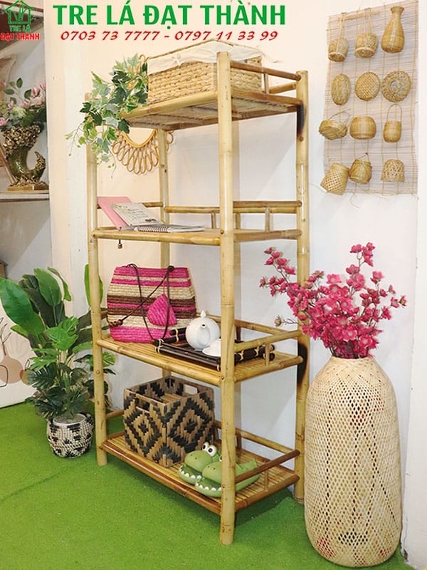 Kệ Để Hoa Bằng Tre KDHBT008