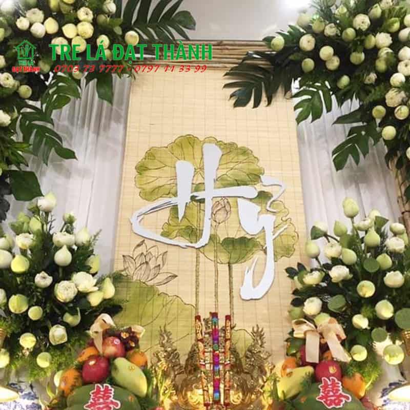 m&agrave;nh tre trang tr&iacute; đ&aacute;m cưới