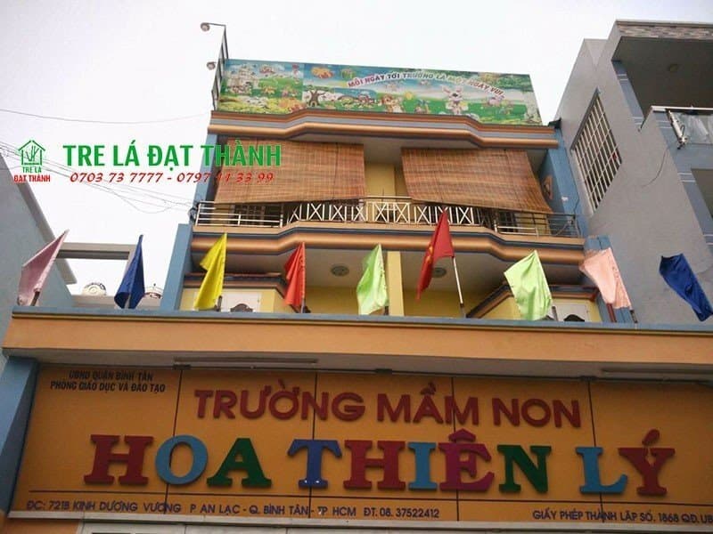 trang tr&iacute; m&agrave;nh tre mầm non