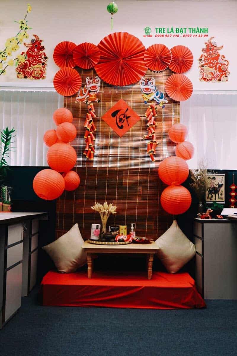 trang trí mành tre