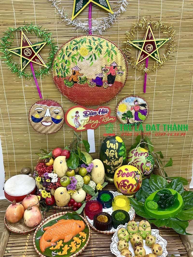 trang trí mẹt tre trung thu