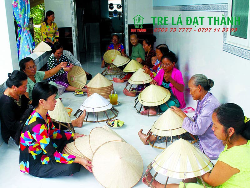 trang trí nón lá đẹp
