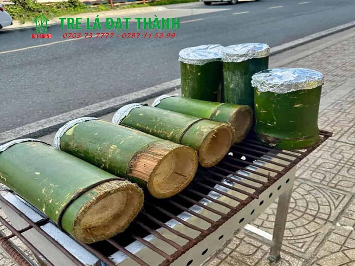 mua ống tre nướng gà