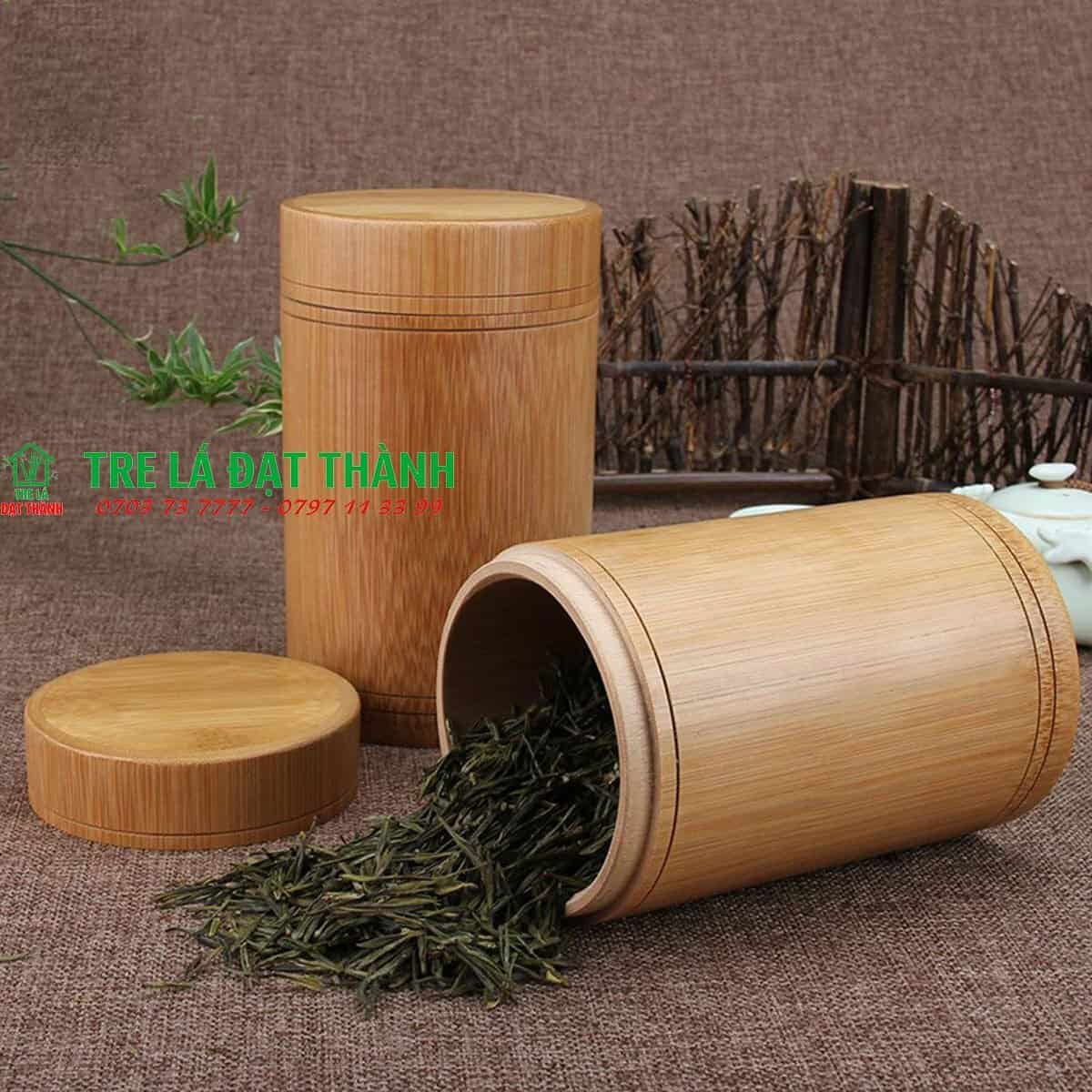 Ống tre đựng tr&agrave;
