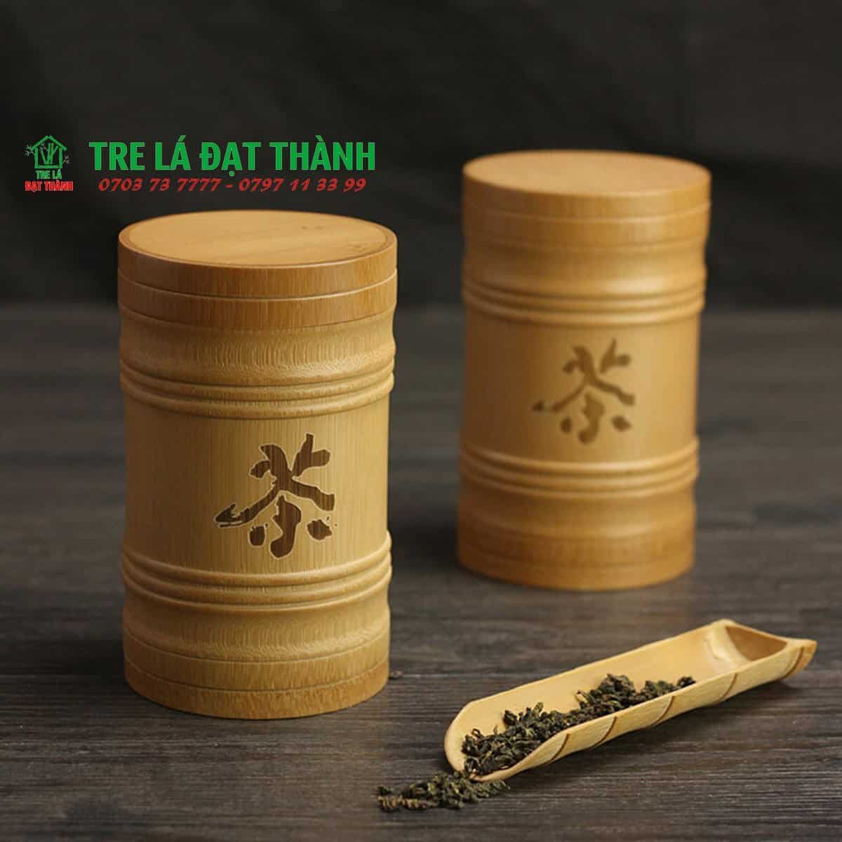 Ống tre đựng tr&agrave;