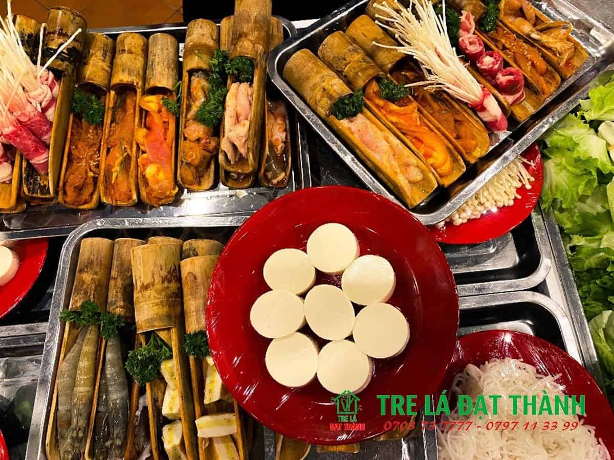 ống tre nướng thịt