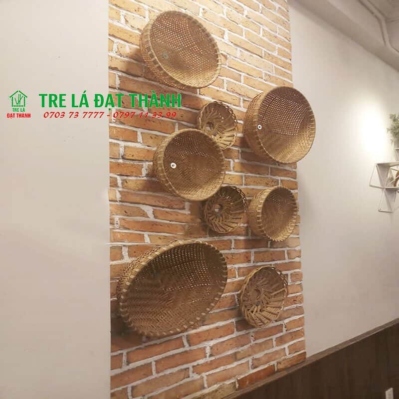 trang trí rổ tre