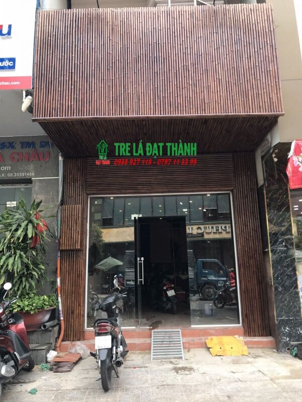 thi công biển hiệu bằng tre thi công biển hiệu bằng tre