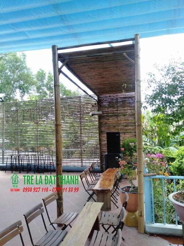 thi công mái che sân thượng bằng tre thi công mái che sân thượng bằng tre