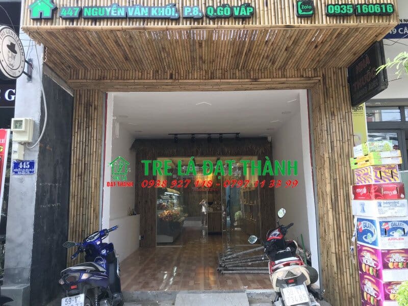 thi c&ocirc;ng ốp tre tr&uacute;c si&ecirc;u thị tr&aacute;i c&acirc;y S Market24H