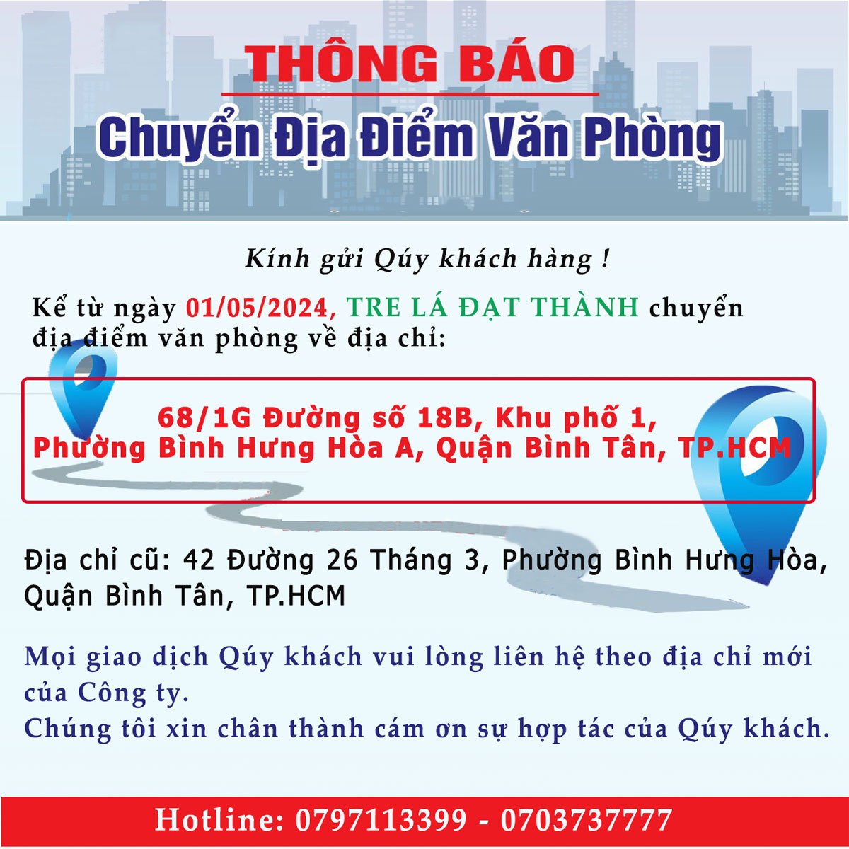 Chuyển đổi địa điểm kinh doanh Tre Lá Đạt Thành Chuyển đổi địa điểm kinh doanh Tre Lá Đạt Thành