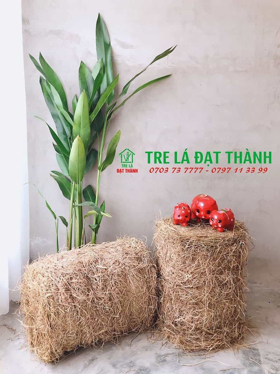rơm cuộn trang tr&iacute; Tết