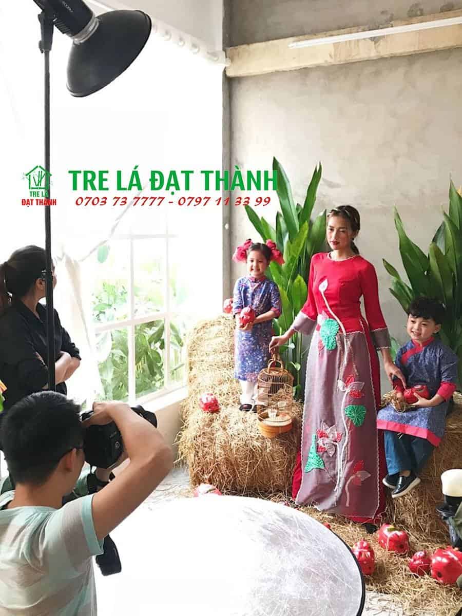 rơm cuộn trang tr&iacute; Tết