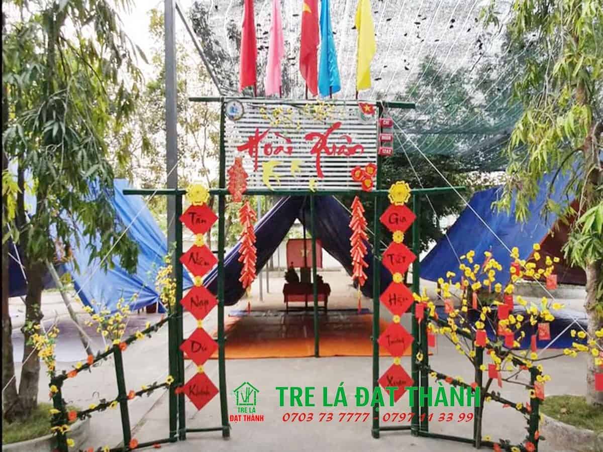 trang tr&iacute; cổng tết mầm non