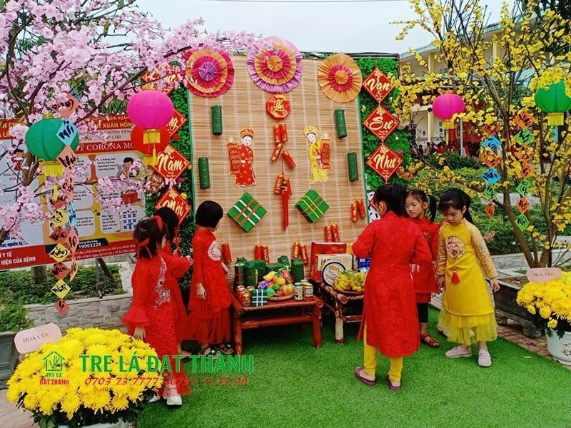 trang trí tết mầm non trang trí tết mầm non