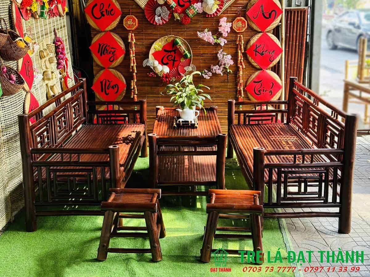 bộ trường kỷ bằng tre