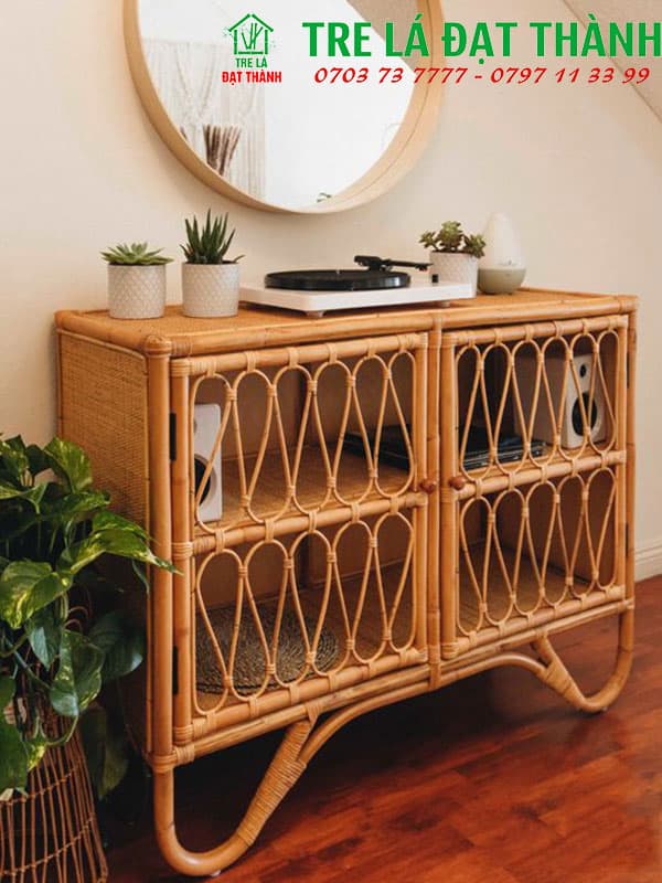 tủ m&acirc;y tre đan TMTD004