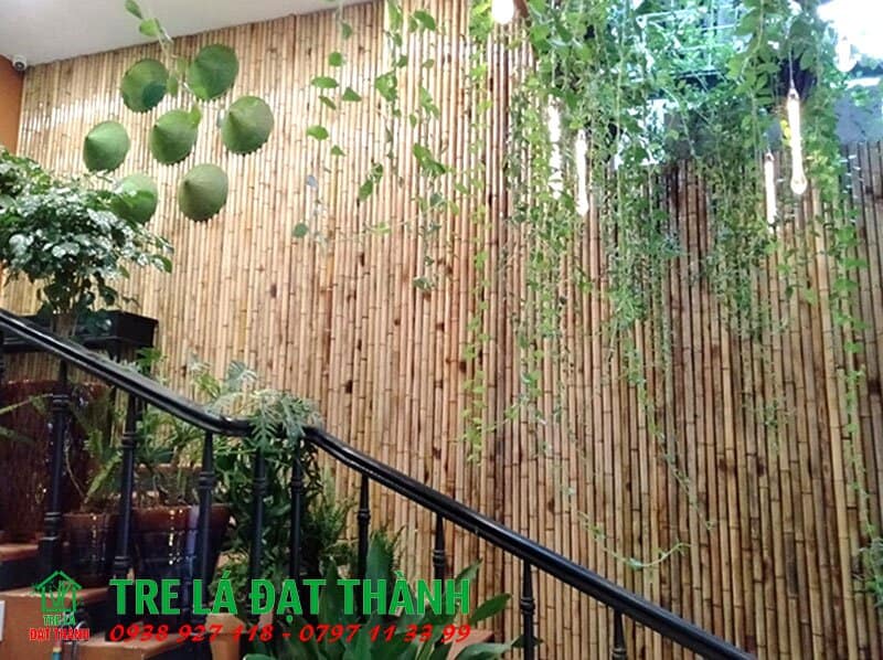 ốp tường bằng tre
