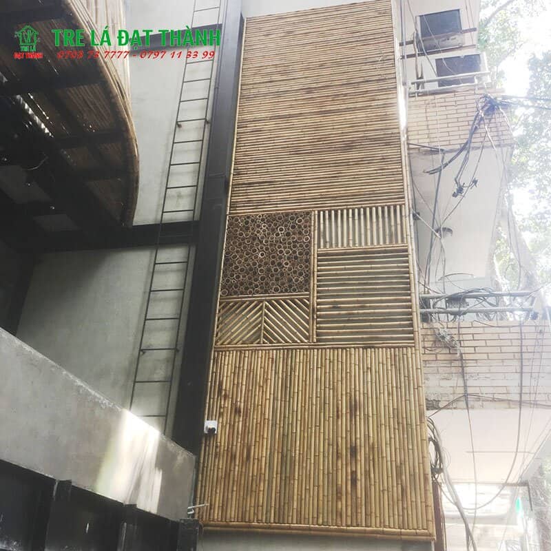 ốp tường bằng tre