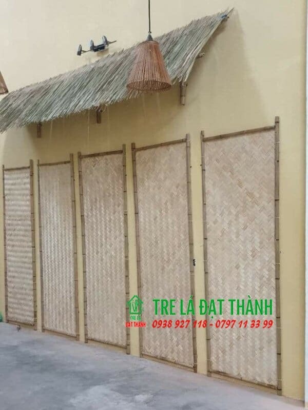 trang tr&iacute; tường bằng tre