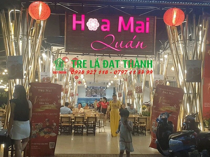 Thi Công Tre Trúc Quán Ăn Hoa Mai