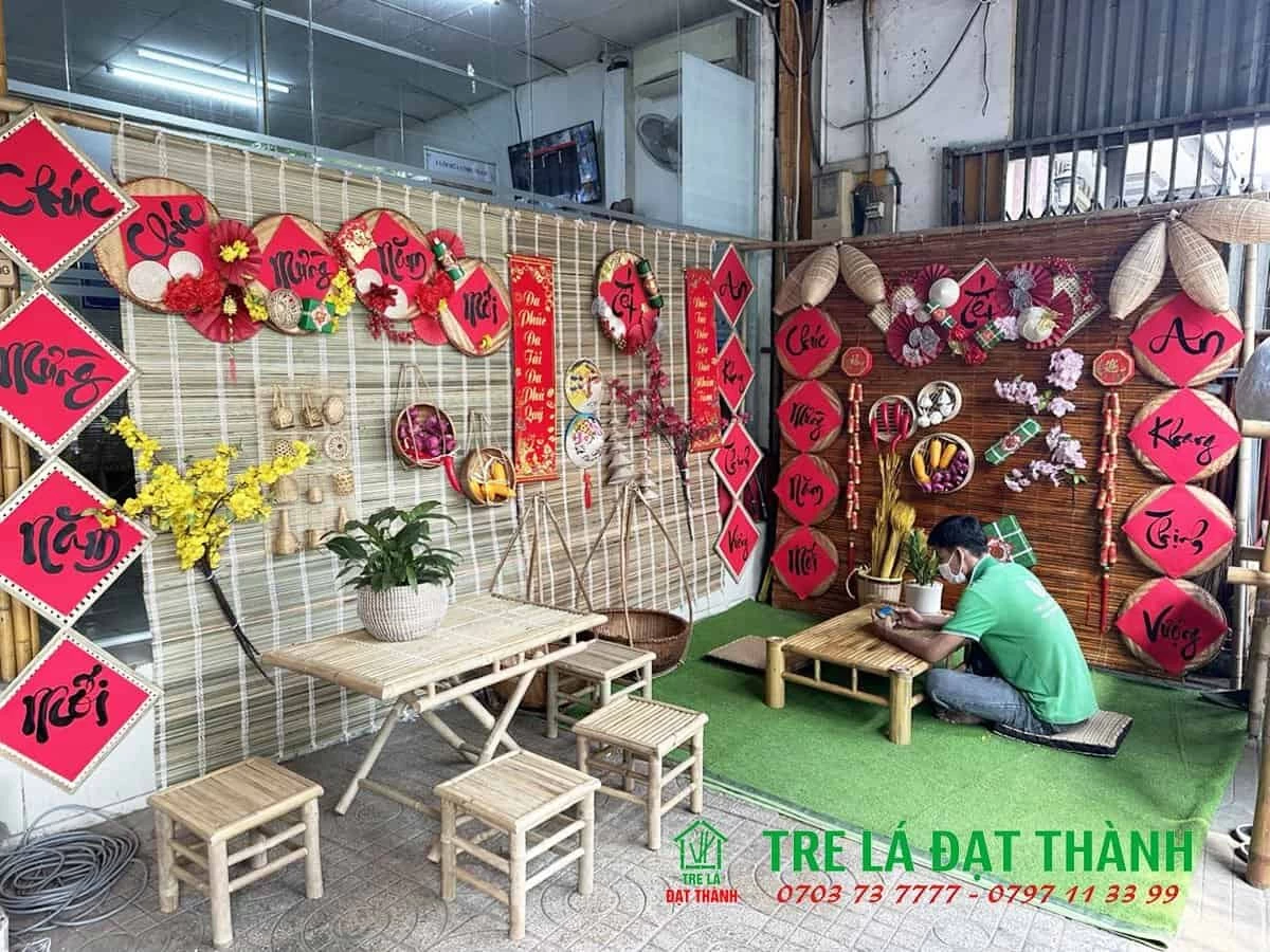 Tiểu Cảnh Trang Trí Tết Cổ Truyền 2025