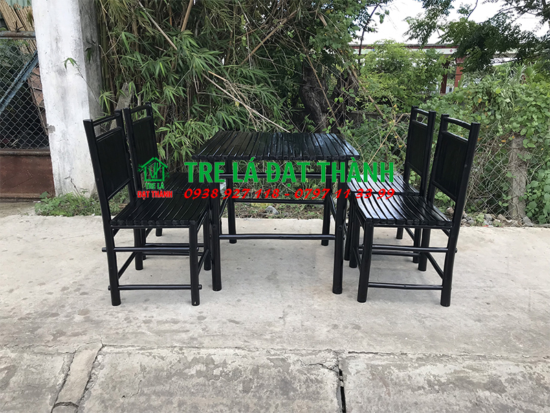 Bàn Ghế Tre Mặt Bào - BGTMB005