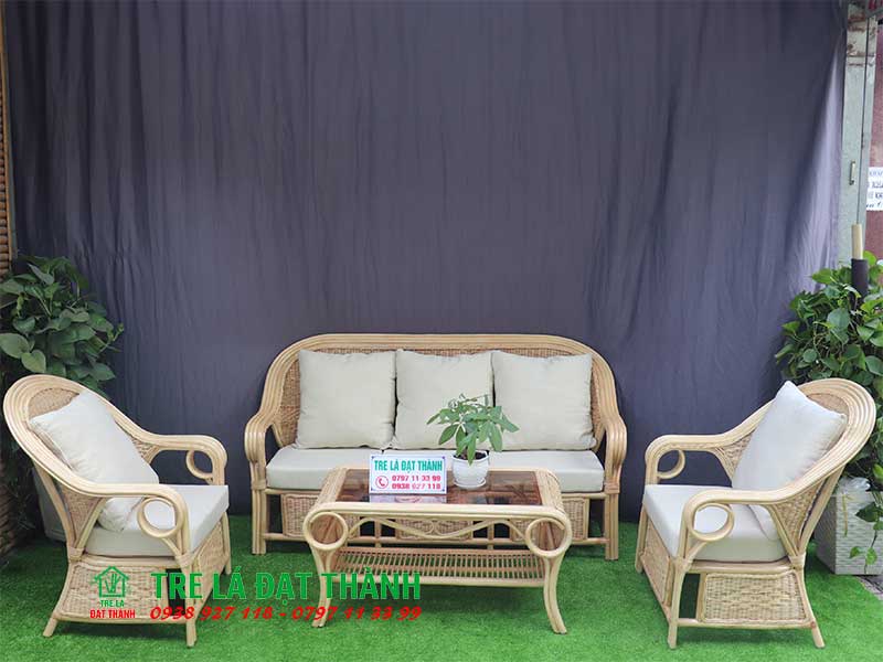 Bàn Ghế Mây Tre Phòng Khách - BGMPK011