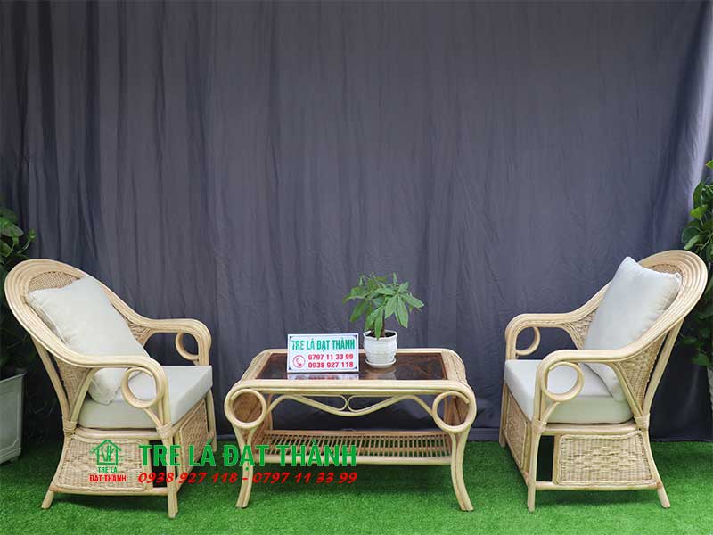 Bàn Ghế Mây Tre Phòng Khách - BGMPK011