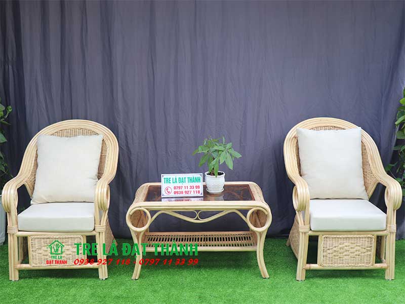 Bàn Ghế Mây Tre Phòng Khách - BGMPK011